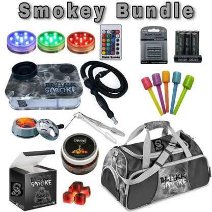 Smokey Travel Hookah Bundle Bundle Blakk Smoke